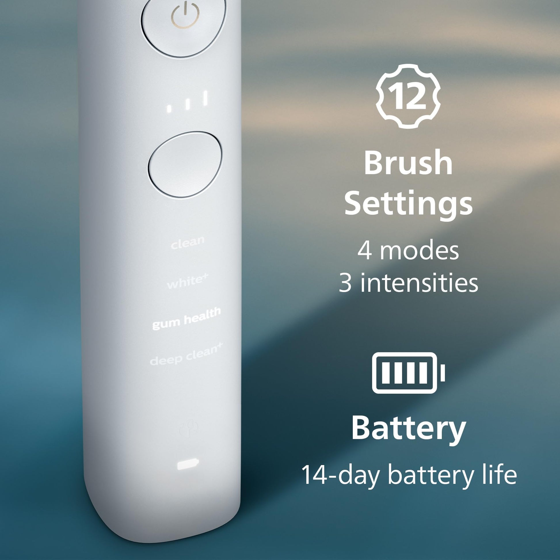 Philips Sonicare DiamondClean 9000 Electric Toothbrush - Sonic Toothbrush with App, Pressure Sensor, 12 Brushing Settings, Replacement Reminder, Charging Stand, Travel Case, White, HX9911/93