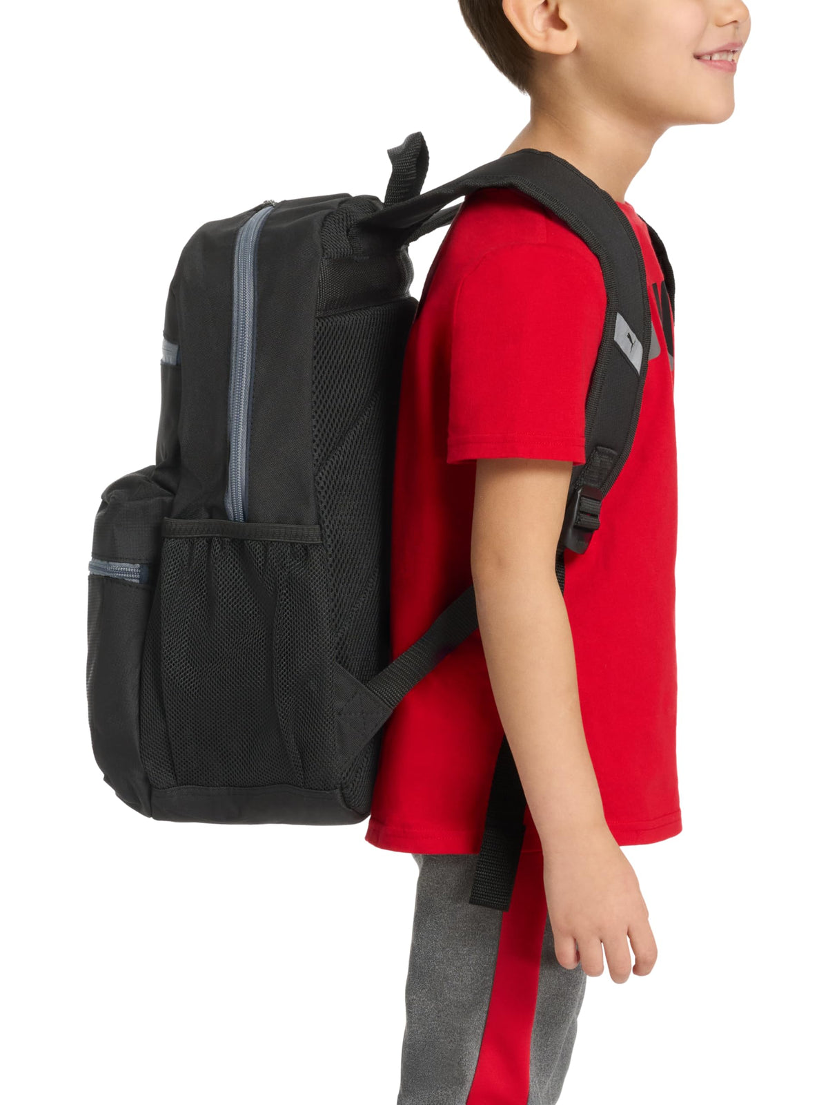 PUMA Kids' Meridian Backpack, Gray/Yellow Backpack, Youth Size