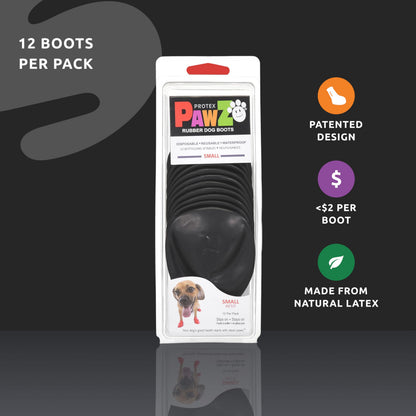 Pawz PZBLKS Water-Proof Dog Boots, Small, 2-Inch to 2.5-Inch, Black 🍁 All In One Marketplace Canada