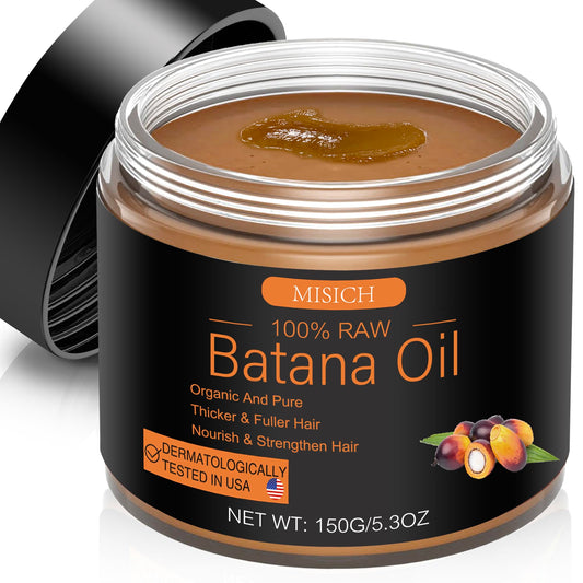 MISICH Raw Batana Oil for Hair, 100% Pure Batana Oil Paste, Unrefined Botana Hair Oil for Men & Women 5.3 oz - Available at All In One Marketplace Canada