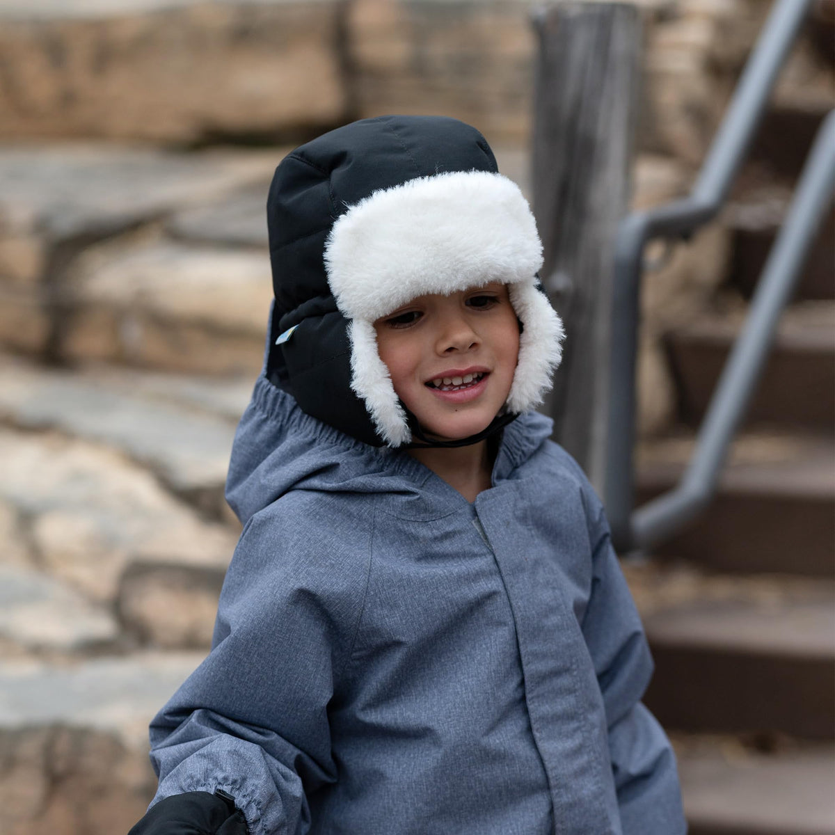 Jan & Jul Boys' Toasty-Dry Trapper Hat for Kids (Black, L) 🍁 All In One Marketplace Canada