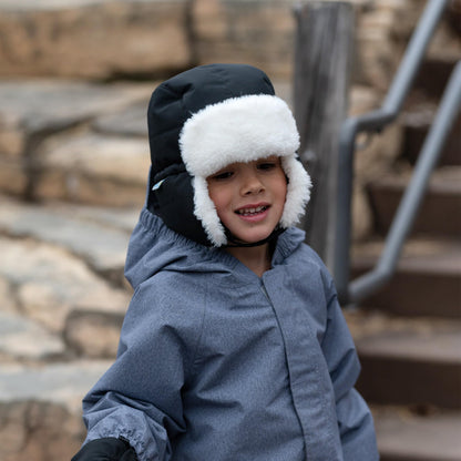 Jan & Jul Boys' Toasty-Dry Trapper Hat for Kids (Black, L) 🍁 All In One Marketplace Canada