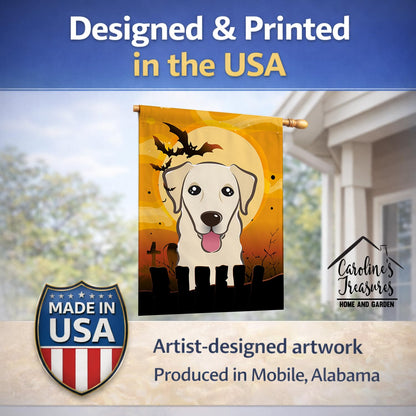 Caroline's Treasures BB1810CHF Halloween Golden Retriever Canvas House Size Flag, Multicolor, Large