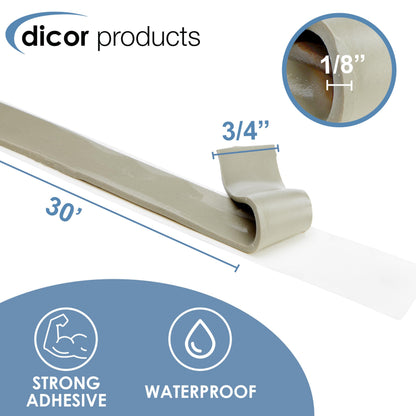 Dicor (BT-1834-1) 1/8" x 3/4" x 30' Butyl Seal Tape - Available at All In One Marketplace Canada