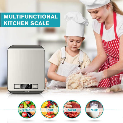 Ultrean Food Scale, Digital Kitchen Scale Weight Grams and Ounces for Baking and Cooking, 6 Units with Tare Function, 5kg/11lb (Batteries Included) - Available at All In One Marketplace Canada
