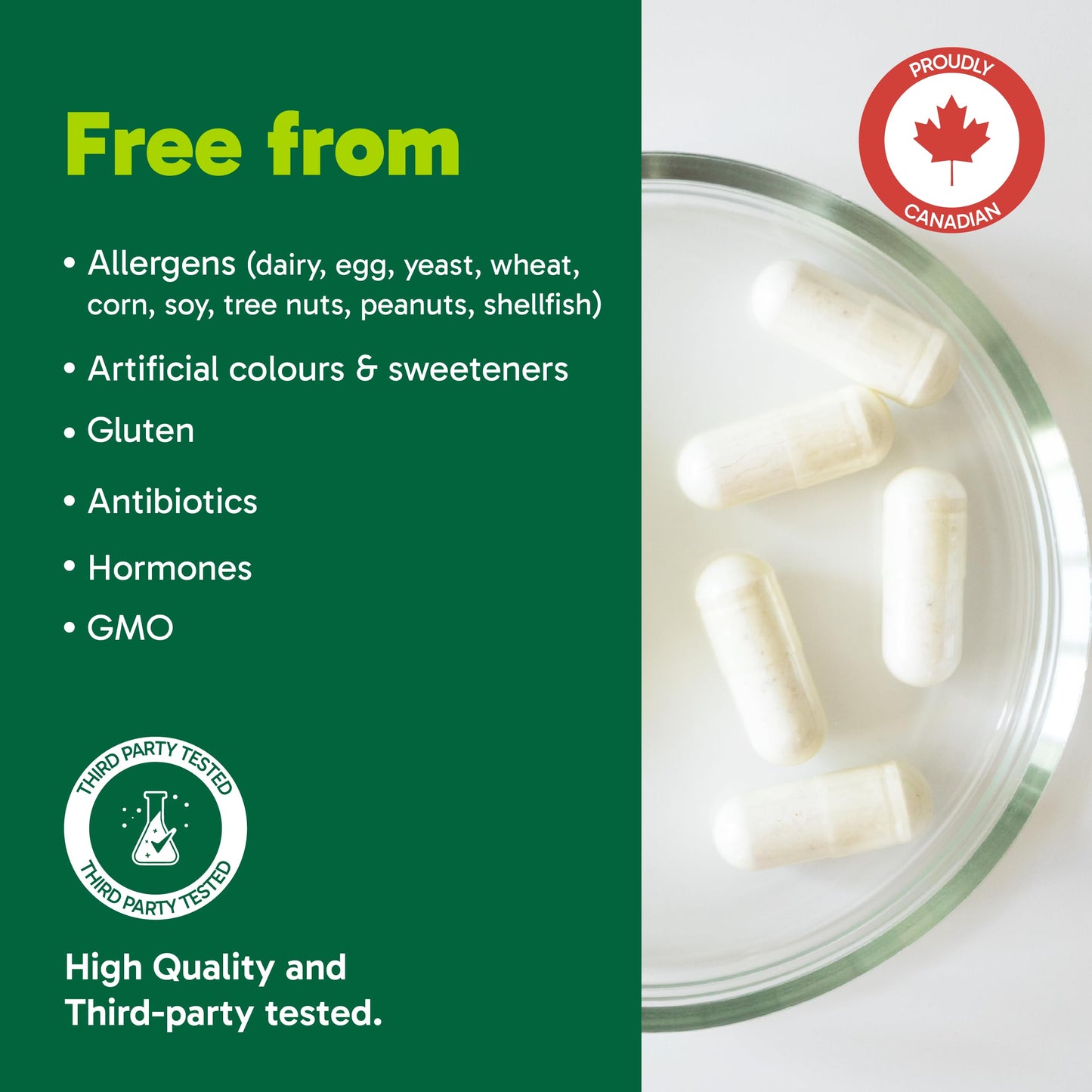 Organika Canadian-Made Marine Collagen Capsules - Salmon Collagen Peptides- Skin, Hair, and Nail Support - Premium Sourcing - 90 caps 🍁 All In One Marketplace Canada