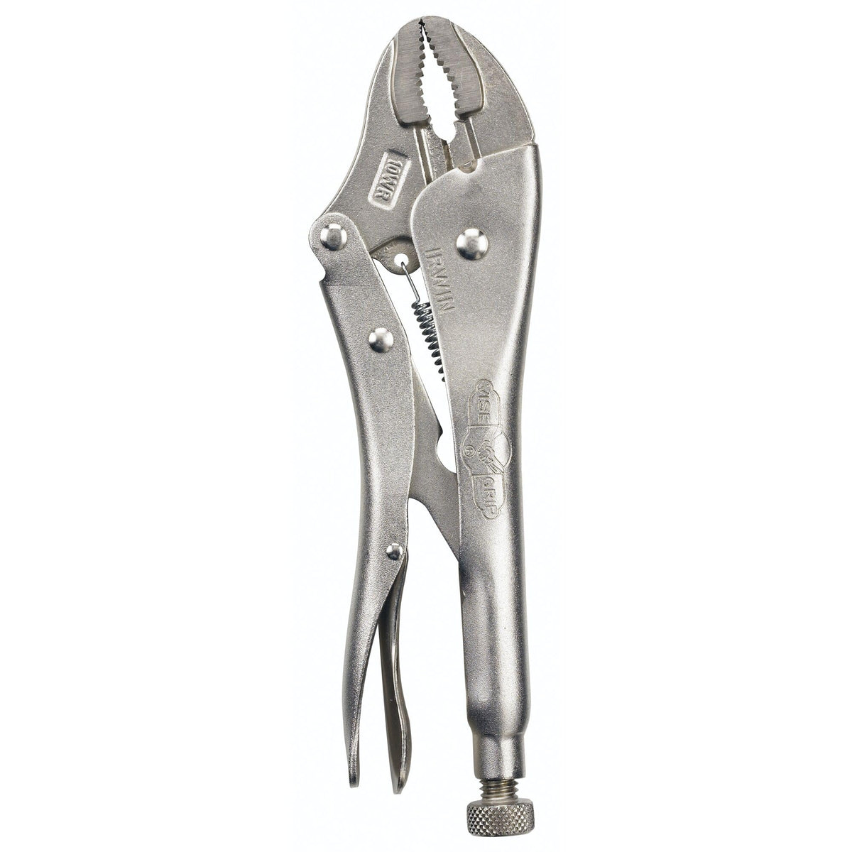 IRWIN VISE-GRIP Original Locking Pliers with Wire Cutter, Curved Jaw, 10-Inch (502L3), silver