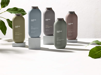 Method Mens Body Wash, Shower Gel and Body Soap that Revitalises and Refreshes the Skin for a Deep Clean, Warm and Woody Cedar + Cypress Scent, 532 ml Bottles, 6 Pack