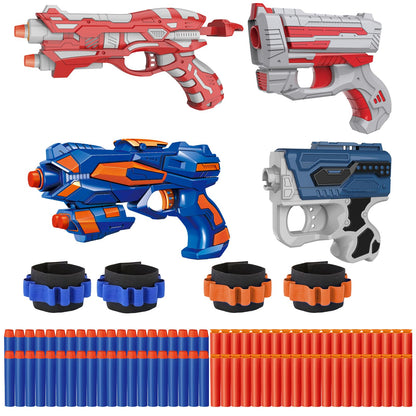 Kasebro 4 Pack Blaster Set for Kids Team Battle with 80 Darts & Wrist Bands 🍁 All In One Marketplace Canada