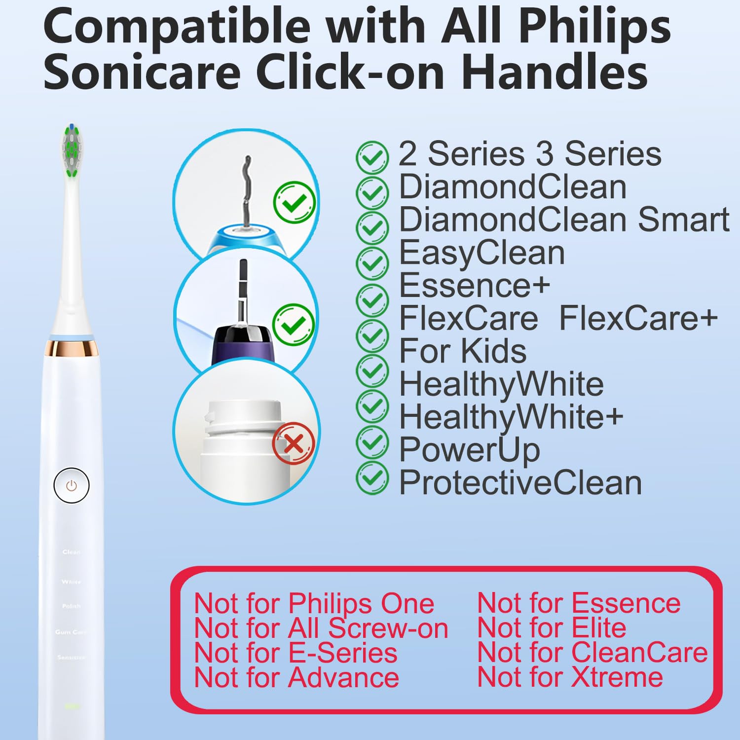 Replacement Toothbrush Head Compatible with Philips Sonicare Electric Toothbrush - Fit Plaque Control, Gum Health, FlexCare, HealthyWhite, Essence+ and EasyClean, 12 Pack - Available at All In One Marketplace Canada