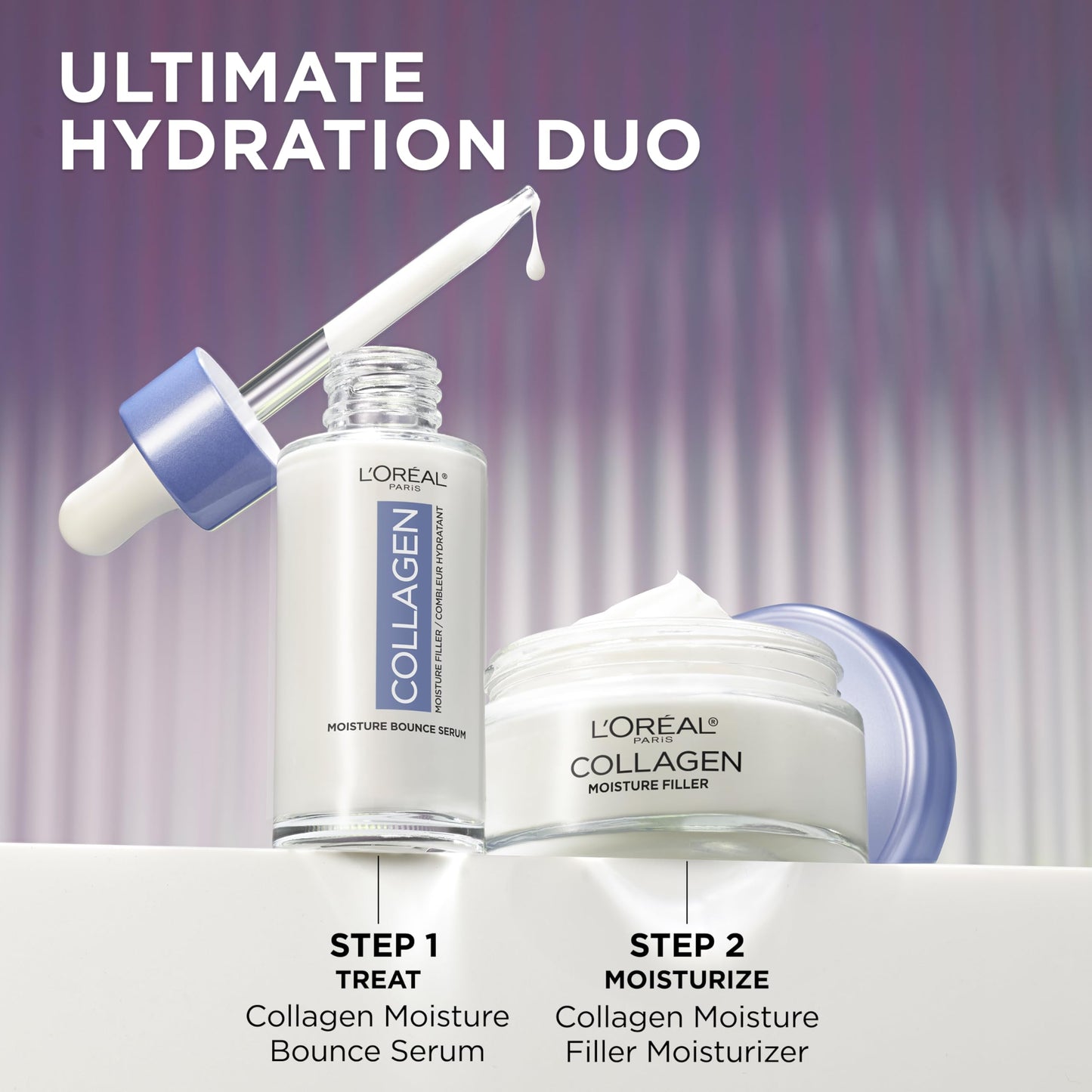 L'Oréal Paris Collagen Serum with Glycerin, Korean Skincare Inspired, Provides 72H Hydration & Glass Skin, Boosts Radiance for Balanced, Bouncy & Radiant Skin, 50ml L'Oreal Paris