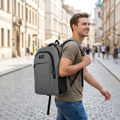MATEIN Travel Laptop Backpack, Business Anti Theft Slim Sturdy Laptops Backpack, Water Resistant College School Computer Bag Gift for Men & Women Fits 15.6 Inch Notebook, Grey