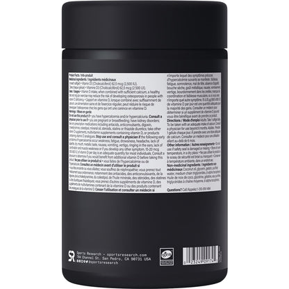 Sports Research® Vitamin D3 2500 IU with Coconut MCT Oil - High Potency Vitamin D Supplement for Immune & Bone Support - Non-GMO Verified, Gluten & Soy Free – 62.5mcg, 360 Liquid Softgels