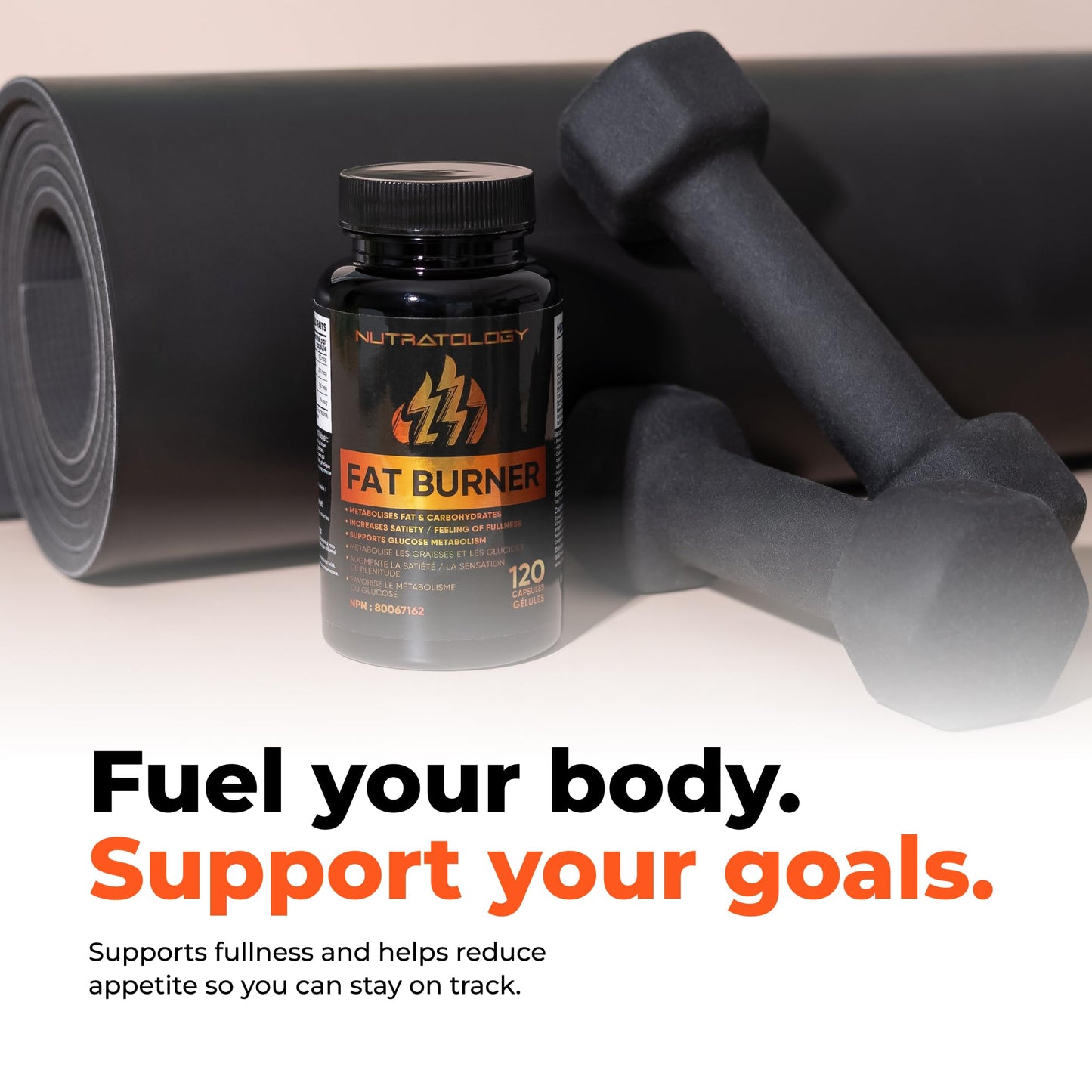Nutratology® Thermogenic Fat Burner | Canadian-Made | Metabolizes Carbohydrates & Fats - Appetite Suppressant That Helps Satiety - Weight Loss Pills for Women & Men - Keto-Friendly - 120 Capsules