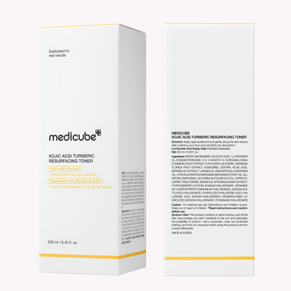 medicube Kojic Acid Turmeric Smoothing Toner for Face & Body | Lightweight Toner for Balancing Uneven Skin Tone & Texture | Niacinamide, Glycolic Acid for Clear Glass Skin | 8.45 fl.oz - Available at All In One Marketplace Canada