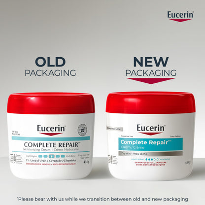 Eucerin Complete Repair Moisturizing Cream, Moisturizing Lotion with 5% Urea and Ceramides for Dry Skin, 454 g - Available at All In One Marketplace Canada