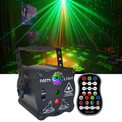 DJ Disco Light, Stage Party Lights, Rechargeable Laser Light Sound Activated RGB Led Flash Strobe Projector with Remote Control for Christmas Karaoke Pub KTV Bar Birthday Wedding 🍁 All In One Marketplace Canada