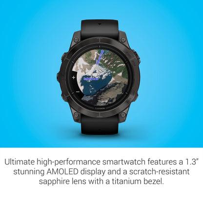 Garmin epix Pro (Gen 2) Sapphire Edition, 47mm, High Performance Smartwatch, Advanced Training Technology, Built-in Flashlight, Black Garmin
