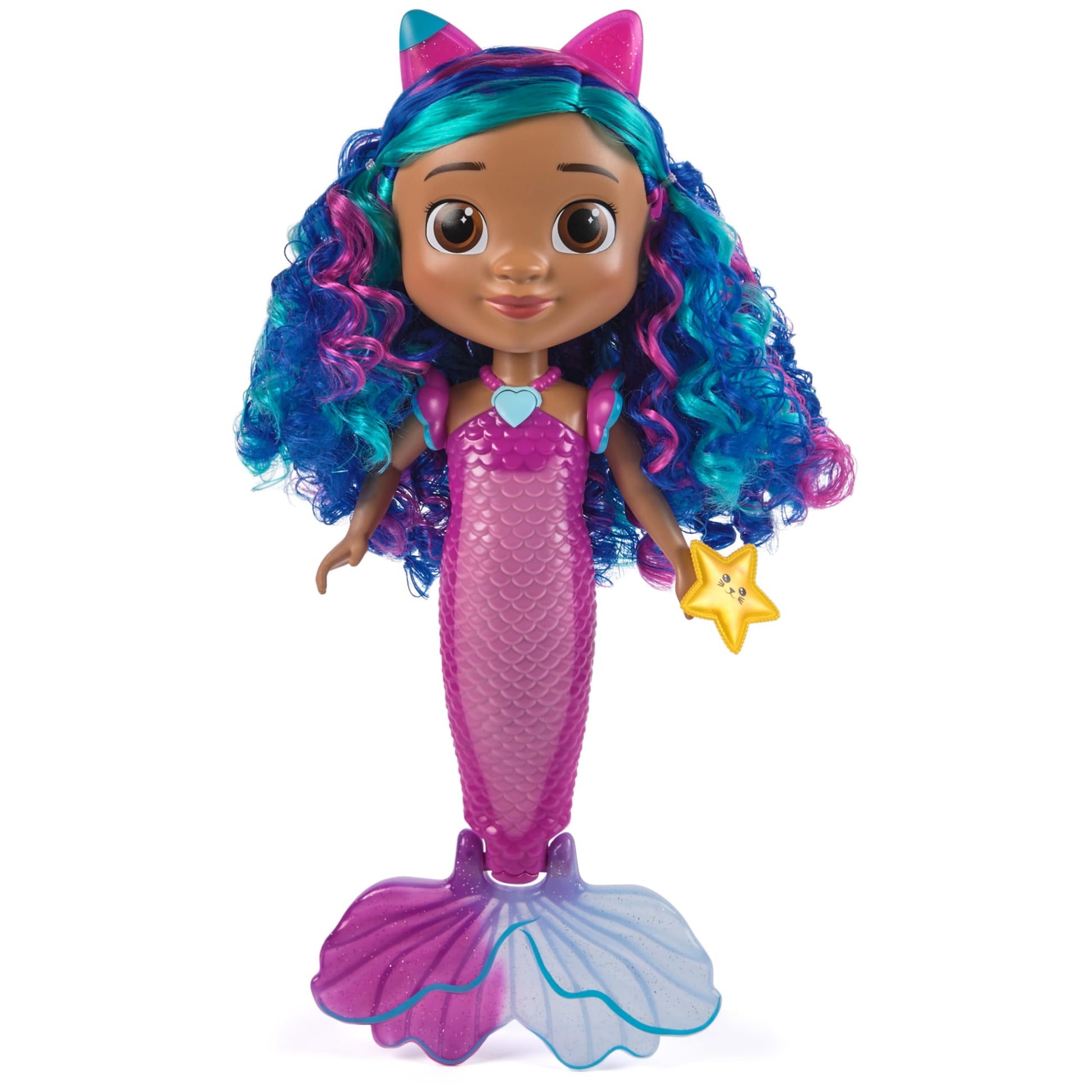 DreamWorks GABBY'S Dollhouse The Movie, Sing & Shine Mermaid Gabby, Waterproof Mermaid Doll with Lights & Sounds, Kids Toys for Girls & Boys Ages 3 and Up DREAMWORKS GABBY'S DOLLHOUSE