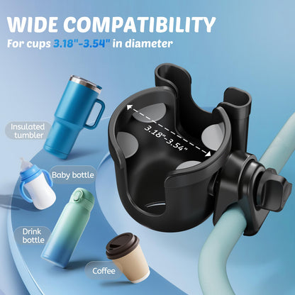 2 Packs Stroller Cup Holder with Phone Holder, Cup Holder for Walker Bike 🍁 All In One Marketplace Canada
