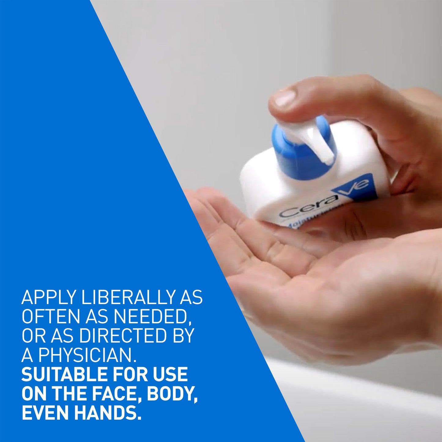 CeraVe Moisturizing Lotion, Daily Lightweight Face & Body Moisturizer with Hyaluronic Acid & Ceramides, Suitable for Dry & Sensitive Skin, Fragrance-Free, Non-Comedogenic & Allergy Tested, 473 mL