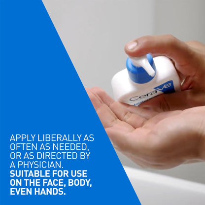 CeraVe Moisturizing Lotion, Daily Lightweight Face & Body Moisturizer with Hyaluronic Acid & Ceramides, Suitable for Dry & Sensitive Skin, Fragrance-Free, Non-Comedogenic & Allergy Tested, 473 mL