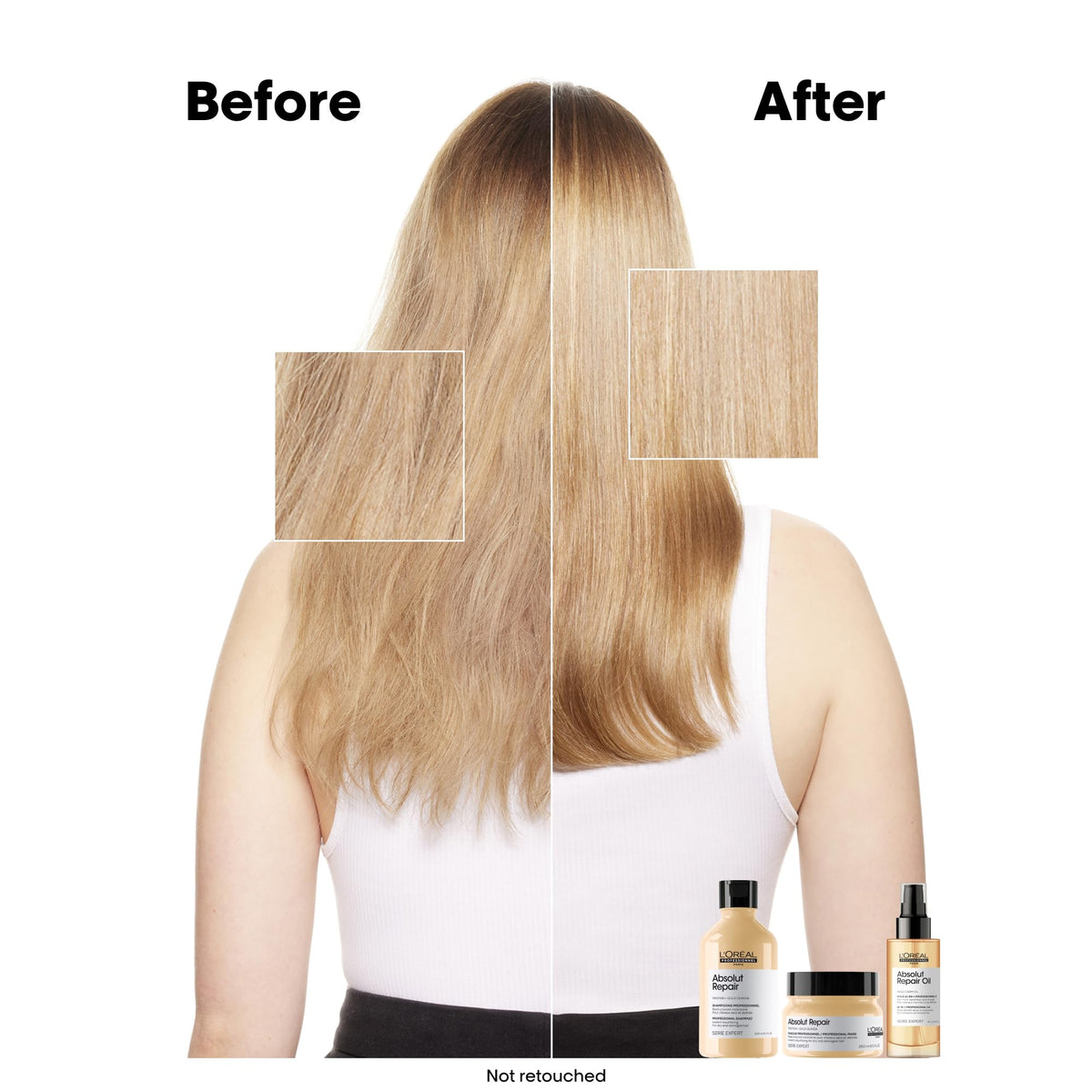 L'Oréal Professionnel Absolut Repair Golden Mask, Fine Damaged Hair, 250 mL