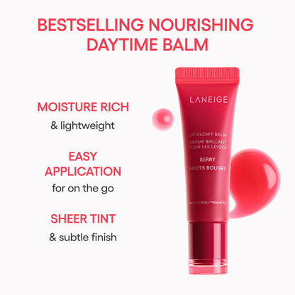 LANEIGE Lip Glowy Balm, Blueberry: Sheer Tinted Lip Moisturizer with Shea Butter, for Hydrating Shine & Soft Lips 🍁 All In One Marketplace Canada