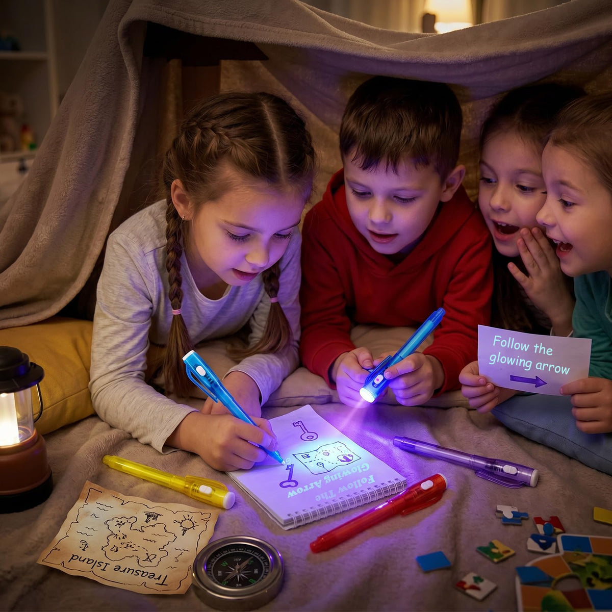 Invisible Ink Pens for Kids Party Favors,12pcs Magic Spy Pens with UV Light 🍁 All In One Marketplace Canada