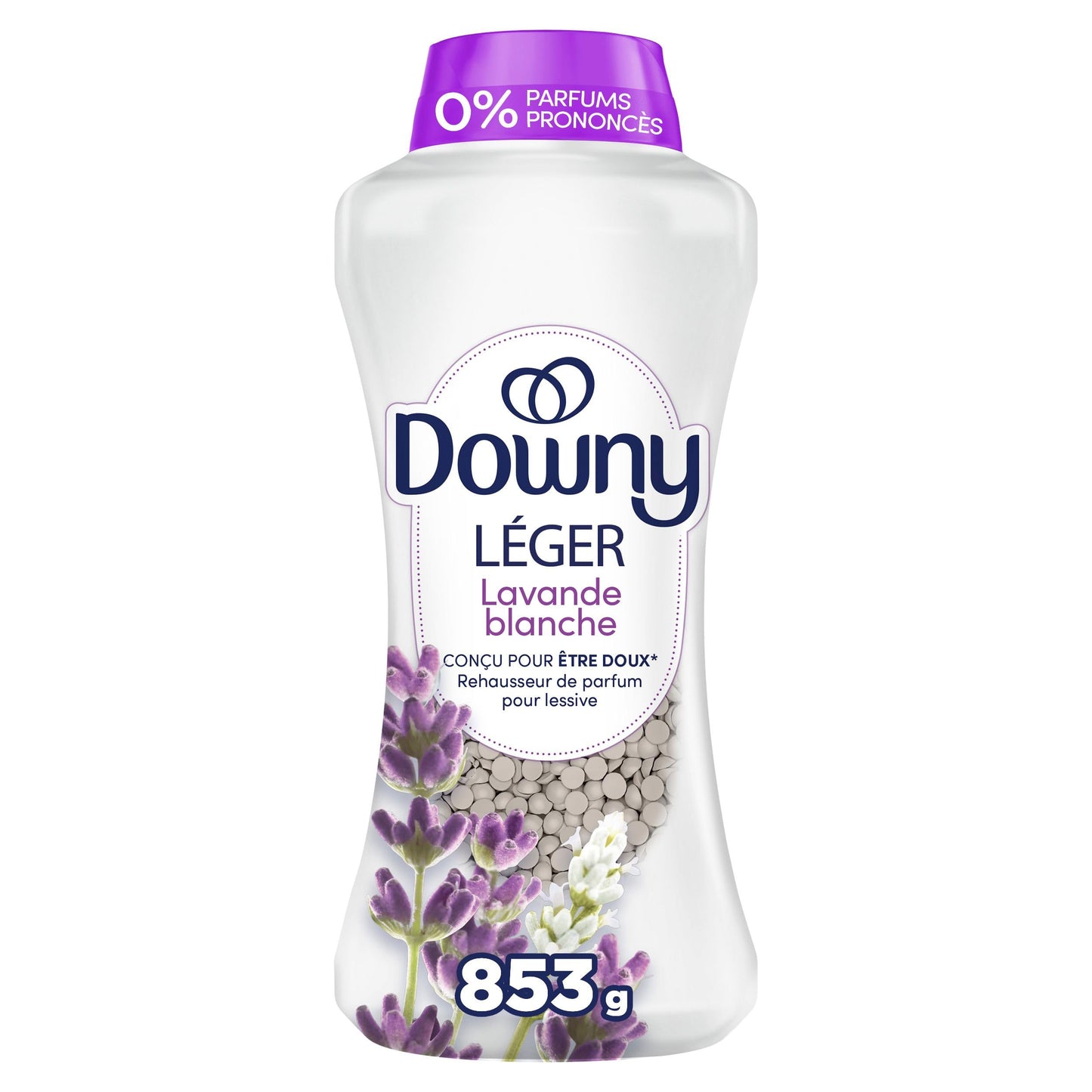 Downy Light Laundry Scent Booster Beads, White Lavender Scent, 853g, In-wash fabric beads designed to be gentle with a light boost of scent, No Heavy Perfumes Downy