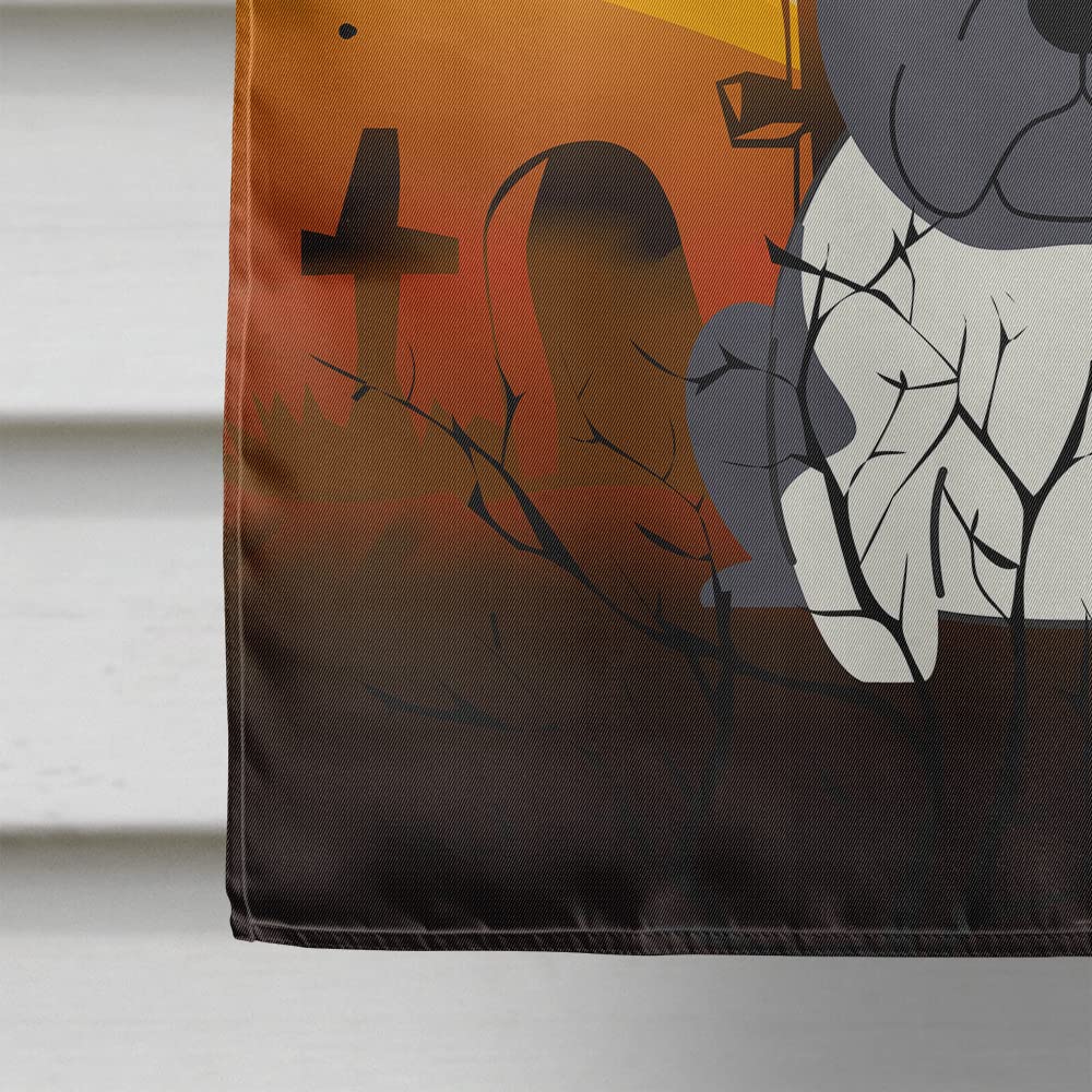 Drapeau de maison Caroline's Treasures BB4278CHF Halloween bouledogue français noir et blanc, toile, grande taille, multicolore