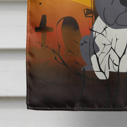 Drapeau de maison Caroline's Treasures BB4278CHF Halloween bouledogue français noir et blanc, toile, grande taille, multicolore