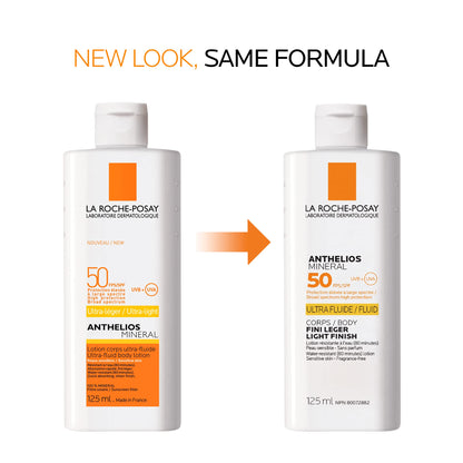 La Roche-Posay Anthelios Mineral Body Sunscreen, Gentle Lotion Broad Spectrum SPF 50, Face and Body Sunscreen with Titanium Dioxide, Water Resistant, Fragrance Free, 125mL