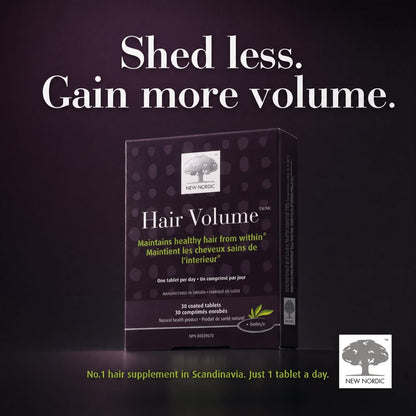 New Nordic Hair Volume Tablets, Plant-Based Formula, Biotin, 30 Day Supply