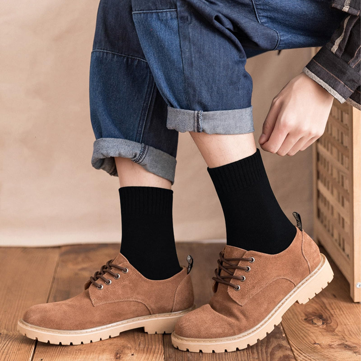 VoJoPi 5 Pairs Thermal Mens Socks Warm Wool Winter Thick Crew Socks for Men 🍁 All In One Marketplace Canada