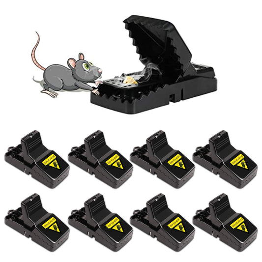 Mouse Traps 8 Pack - Humane Instant Catch Reusable Indoor/Outdoor Snap Traps for Small Mice, Safe & Effective Rodent Catcher with Easy Clean Design (Kids & Pets Friendly)