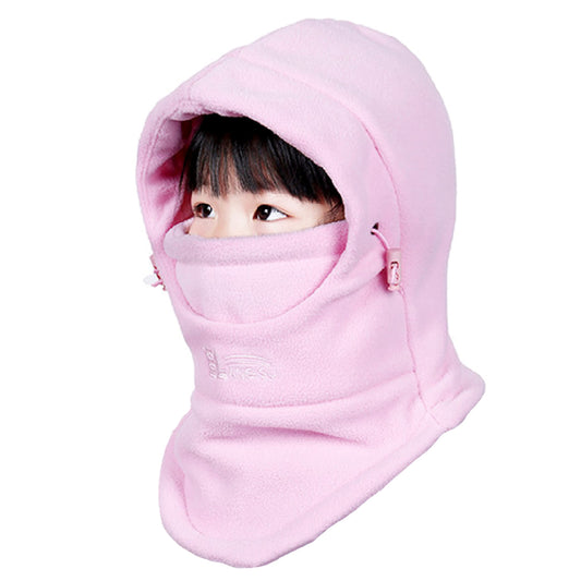 Azarxis Kids Fleece Balaclava Ski Face Scarfare Gaiter Mask Windproof Thicken Winter Hat Neck Warmer for Boys Girls (Pink) 🍁 All In One Marketplace Canada