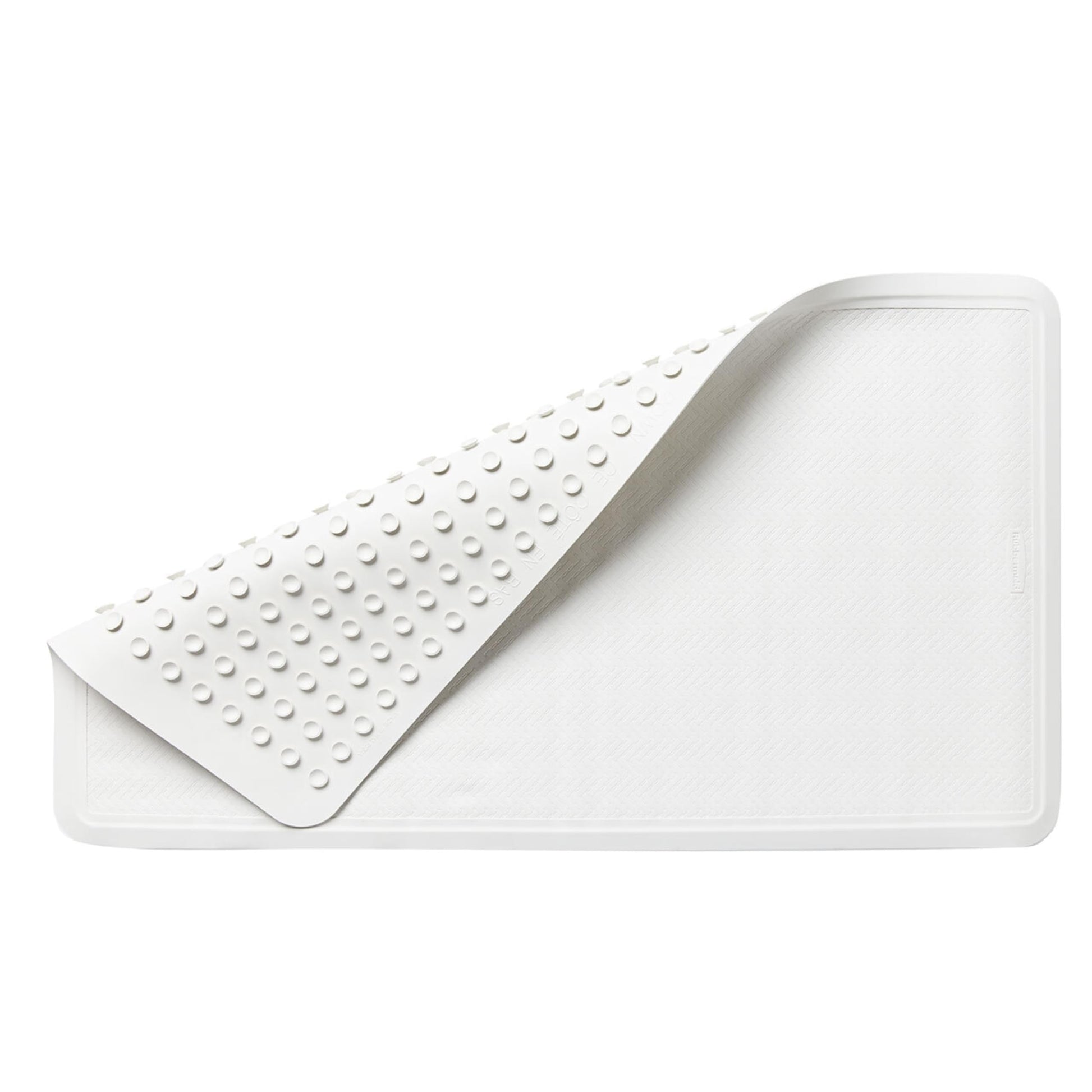 Rubbermaid Commercial Products Bath Tub and Shower Mat | Large - 28 x 16 in. | White | Machine Washable | Safti-Grip Non-Slip Bathroom Mat with Suction Cups for Home/Hotel/Shower/Bathtub Rubbermaid Commercial