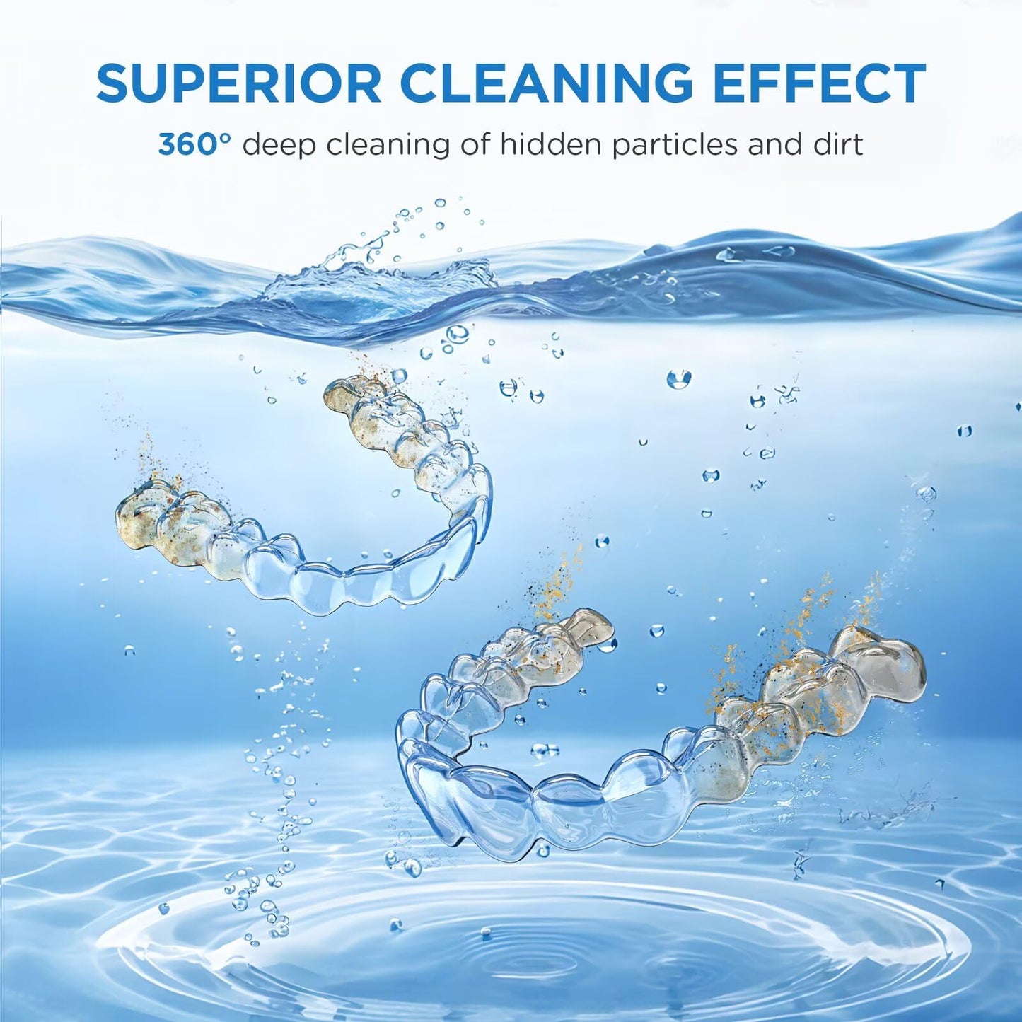 Dental Ultrasonic Retainer Cleaner Machine: 45kHz Dental Cleaning Pod with Digital Timer & 200ML, Cleaning for Dentures, Mouth Guards, Aligners, Night Guards, Braces, Toothbrush Heads & Jewelry - Available at All In One Marketplace Canada