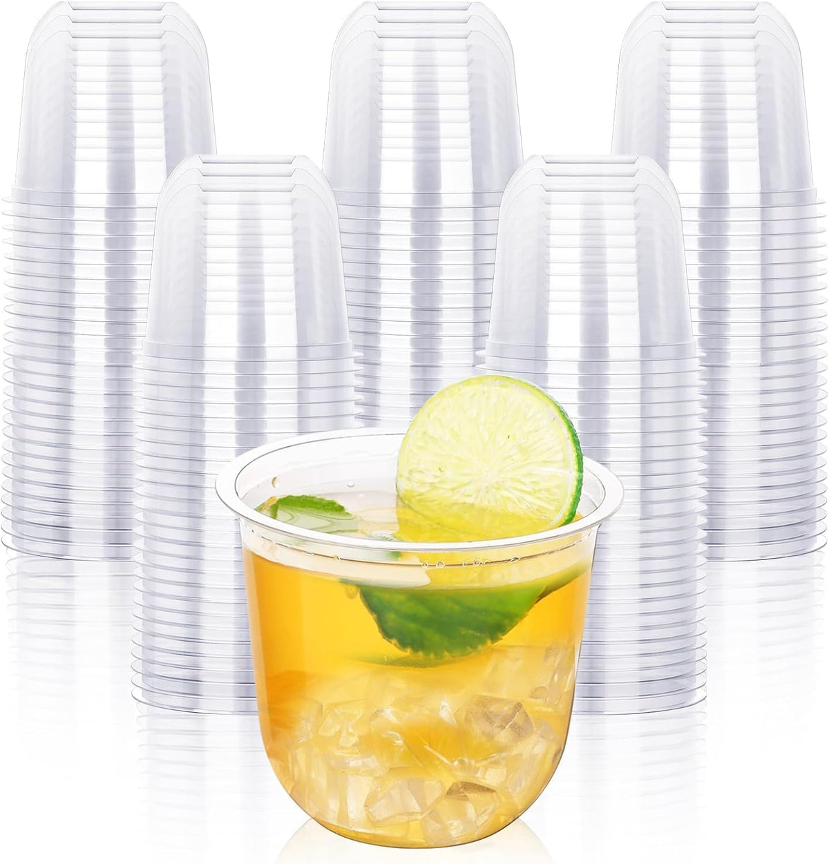 100 Pcs Disposable Stemless Glasses 12oz Crystal Plastic Wine Glasses Clear Classic Cup for Meeting Weddings Birthdays Cocktail Christmas Party Supplies 🍁 All In One Marketplace Canada