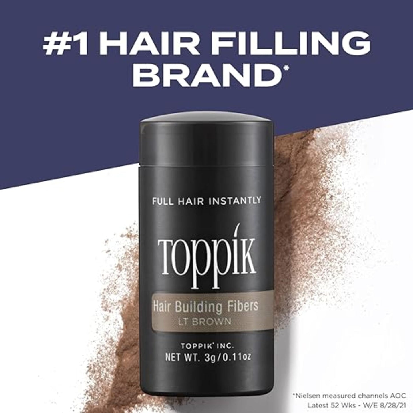 TOPPIK Hair Building Fibers,12 g, Fill In Fine or Thinning Hair, Instantly Thicker Looking, Multiple Shades for Men & Women
