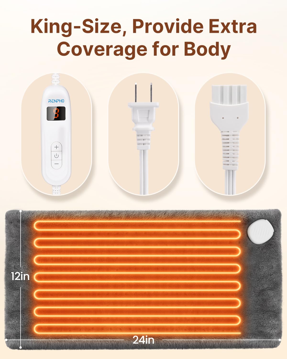 RENPHO Heating Pads Electric, Christmas Birthday Gift for Women Men 🍁 All In One Marketplace Canada