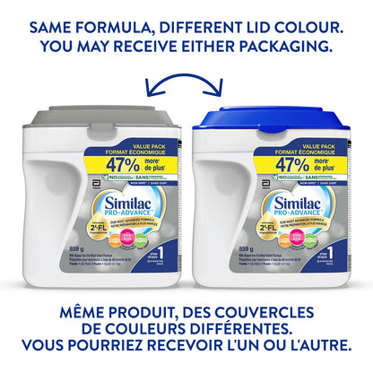 Similac Pro-Advance Step 1 Infant Formula Powder – 859g, Closest to Breast Milk with 2'-FL, Newborn & Up