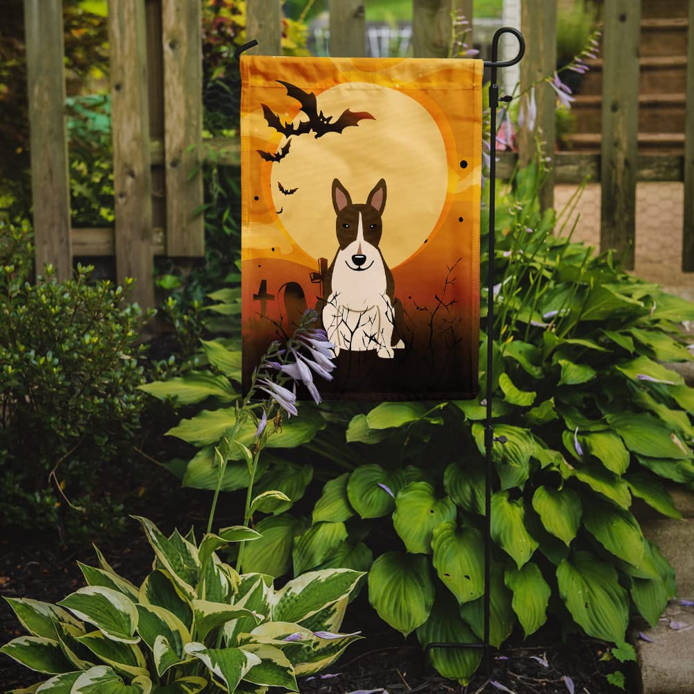 Drapeau de jardin Caroline's Treasures BB4402GF Halloween Bull Terrier bringé foncé, petit, multicolore