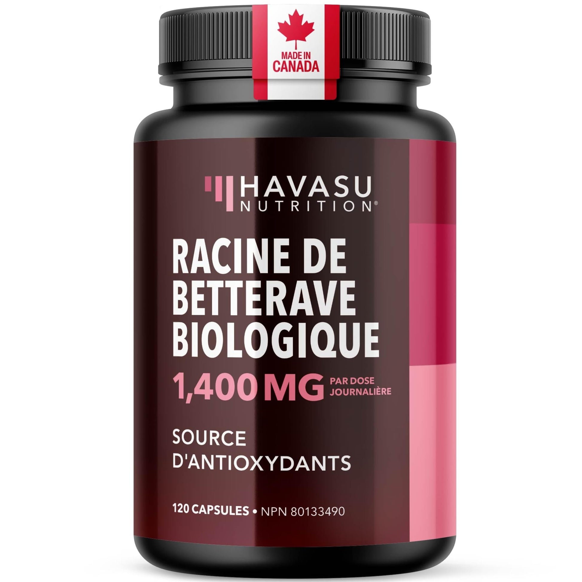 Organic Beetroot Capsules 1400MG | Potent Nitric Oxide for Healthy Blood Flow Support & Energy | 700MG Beetroot Powder Per Capsule | Nitric Oxide Supplements for Men & Women | Made in Canada | 120 Ct
