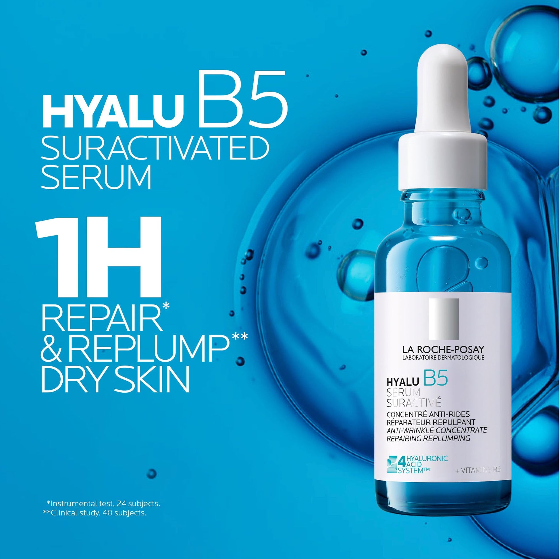 La Roche Posay Hyaluronic Acid Serum for Face, Hyalu B5 Anti-Wrinkle, Firming & Hydrating Facial Serum with Hyaluronic Acid and Vitamin B5, For all Skin Types, Recommended by Dermatologists, 30mL - Available at All In One Marketplace Canada