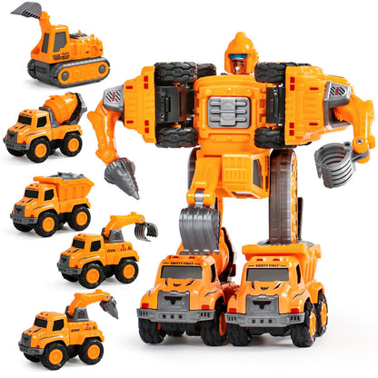Fajiabao Robot Toy for Boys 4-6, 5-in-1 Construction Vehicle Set 🍁 All In One Marketplace Canada