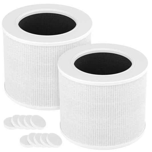 2-Pack Core Mini Filter Compatible with LEVOIT Core Mini Air Purifie-r, 3-in-1 Efficiency Activated Carbon Pre-filter for LEVOIT Core Mini Replacement Filter - Available at All In One Marketplace Canada