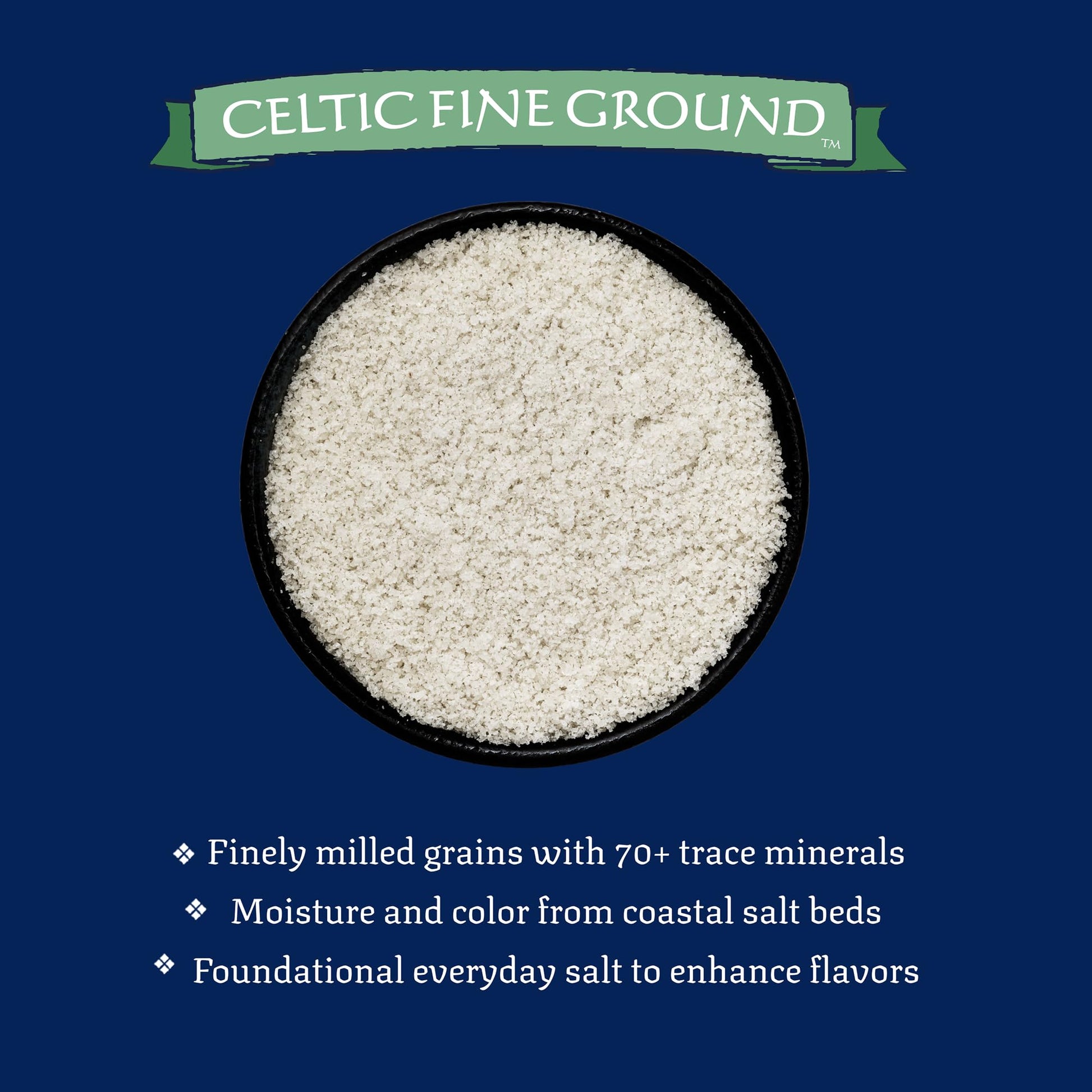 Celtic Sea Salt Fine Ground - Resealable Bags, 1 Pound, 2 Pack