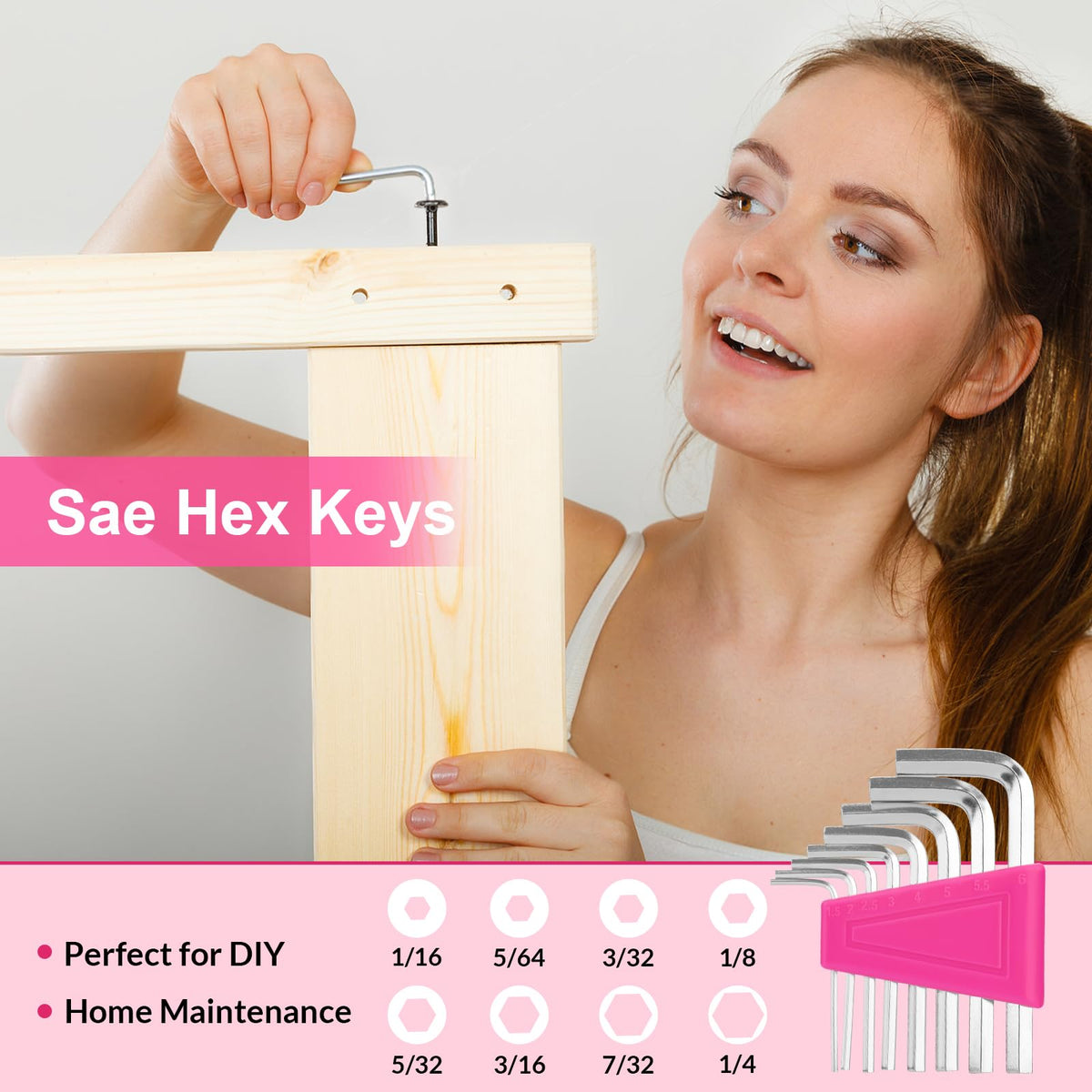 THINKWORK Pink Tool Set - 40 Piece General Household Hand Tool Kit with Storage Toolbox, Small Basic Tool Set Perfect for DIY, Home, Office, Garage and College Dormitory Use - Christmas Gift for Women 🍁 All In One Marketplace Canada